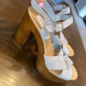 Steve Madden gray suede heels size 10